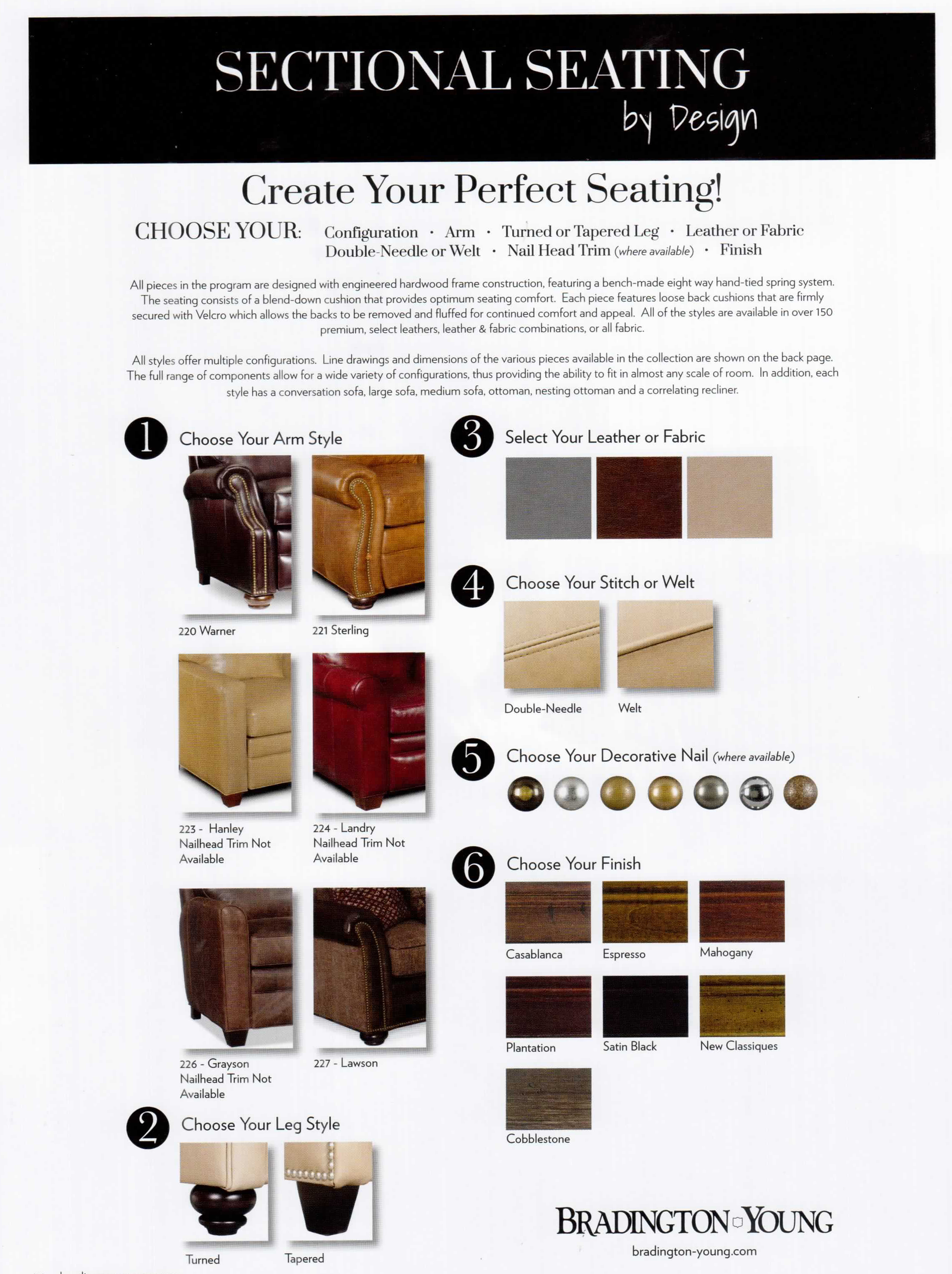 Bradington-Young 200 series custom arm series