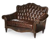 Brown Victorian Style Loveseat