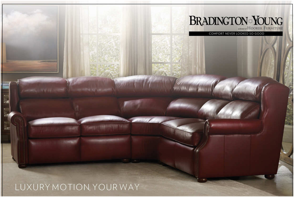 Bradington Young Luxury Motion Furniture Made In The Usa Choose A Nail Head Option And Wood Finish